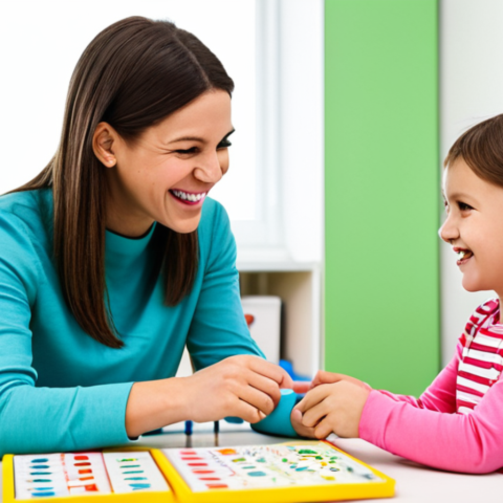 발음 장애 치료 - Child Speech Therapy**

A young child (age 4-5) sitting at a table with a speech therapist in a brig...