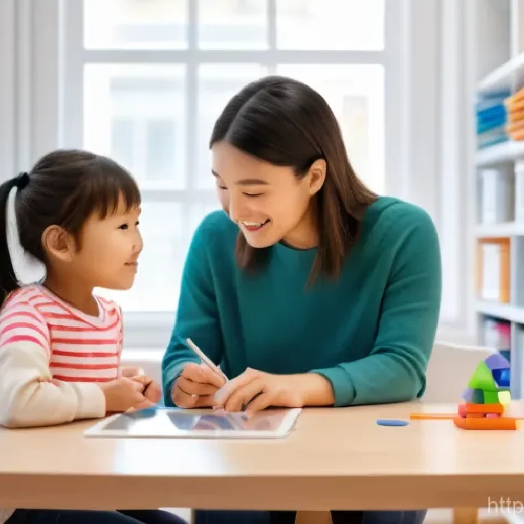 언어치료 연구 동향 - **Image Prompt 1: Personalized AI-Powered Speech Therapy Session**
A brightly lit, modern speech...